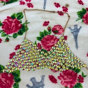 NWOT Halter rhinestone Top